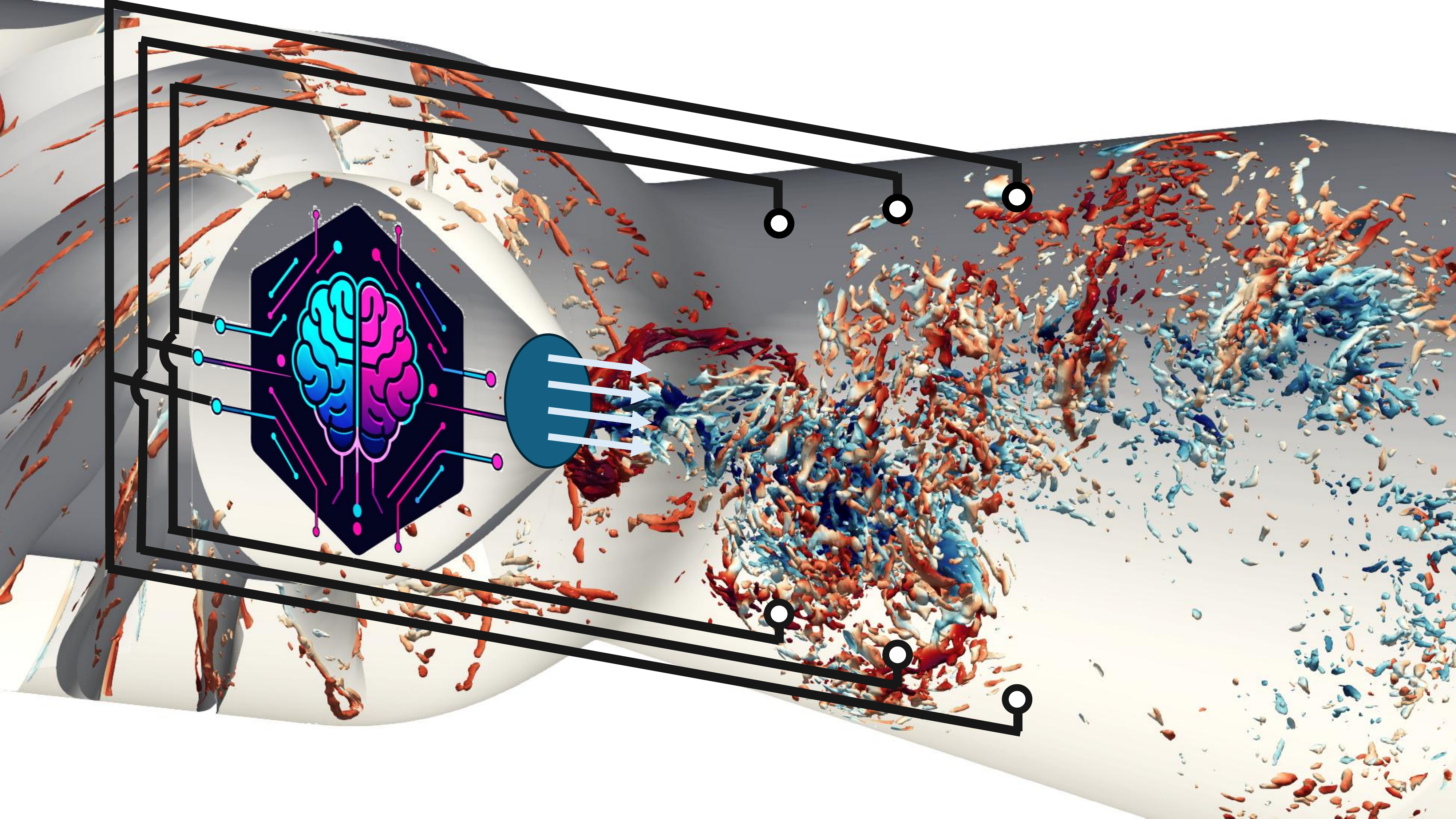 Conceptual illustration of the AI-based active flow control framework for hydraulic turbines
